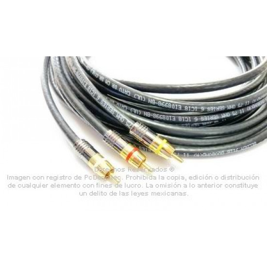 Cable Digital AV RCA para Video Compuesto + Audio R/L de 50 m