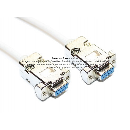 Cable Null Modem DB9 hembra a DB9 hembra de 5 m