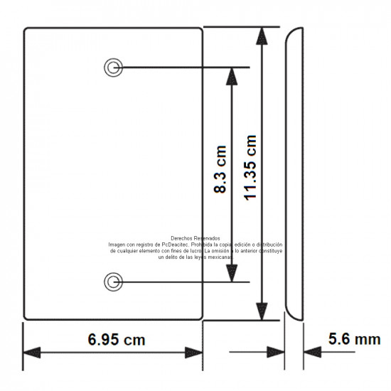 Placa Tapa Audio Jack 3.5 mm IDC en Aluminio