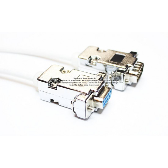 Cable serial DB9 macho a DB9 hembra de 1.5 m