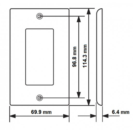 Placa Tapa Decora 2 Jack Rj45 Cat6 Panduit 