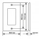 Placa Tapa decora ABS puerto HDMI + 2 x USB 2.0