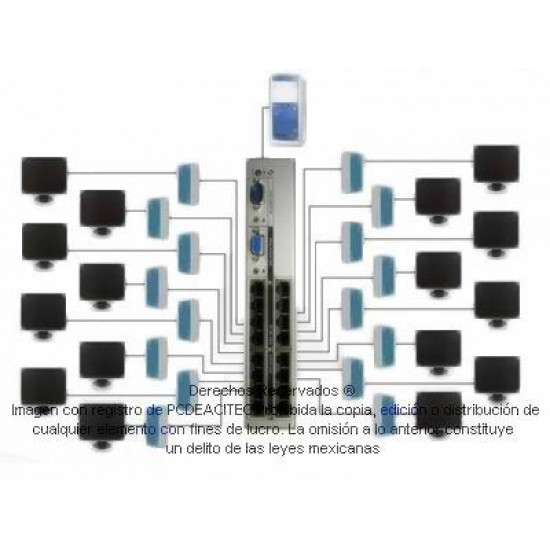 Receptor para Extensor VGA Splitter VGA con Audio hasta 300 m vía Cat5 o Cat6