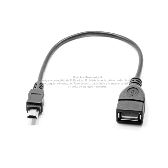 Cable extension mini USB tipo A a USB 2.0 hembra tipo A