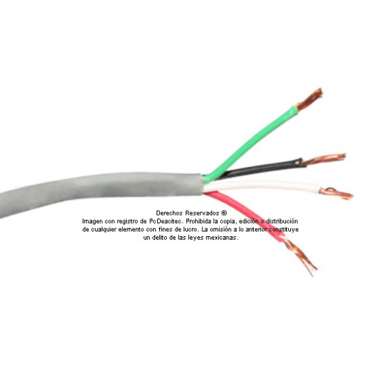 Metro de Cable Belden 4x18 AWG 5302UE multifilar para control, voz y datos, venta por metro