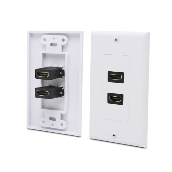 Placa Tapa doble HDMI en ABS Placa Tapa doble HDMI en ABS