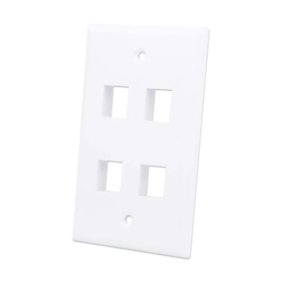 Placa Tapa Faceplate 4 keystone ABS