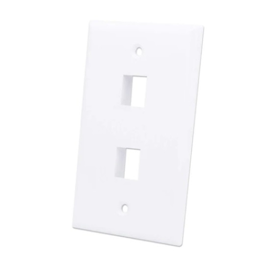 Placa Tapa Faceplate 2 keystone ABS