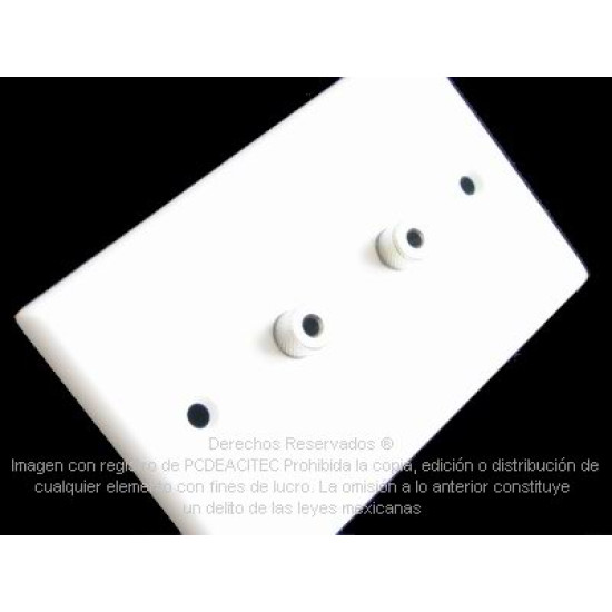 Placa Tapa Jack 3.5 mm audio doble ABS Placa Tapa Jack 3.5 mm audio doble ABS