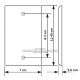 Placa Tapa Jack 3.5 mm + RCA R/L en ABS Placa Tapa Jack 3.5 mm + RCA R/L en ABS