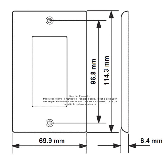 Placa Tapa Decora VGA + Audio Jack 3.5 mm a IDC + RCA AV en ABS