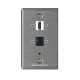 Placa Tapa Inoxidable HDMI + Jack RJ45 Cat5 + audio Jack 3.5 mm Placa Tapa Inoxidable HDMI + Jack RJ45 Cat5 + audio Jack 3.5 mm