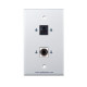 Placa Tapa RJ45 Cat5e ponchable + Toslink en ABS Placa Tapa RJ45 Cat5e ponchable + Toslink en ABS