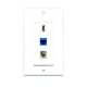 Placa Tapa decora ABS puerto HDMI + Jack RJ45 Cat6 + Jack Telefónico Placa Tapa decora ABS puerto HDMI + Jack RJ45 Cat6 + Jack Telefónico