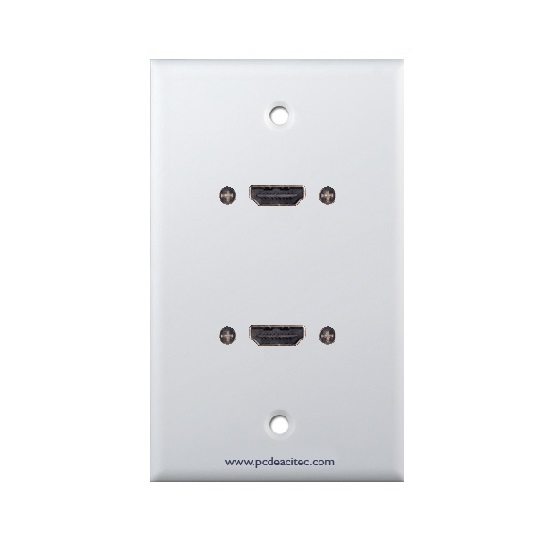 Placa Tapa doble pigtail HDMI en ABS Placa Tapa doble pigtail HDMI en ABS