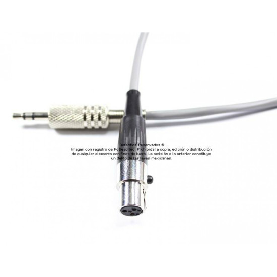 Cable Mini XLR jack mono balanceado a plug 3.5 mm (TRS) no balanceado 1 m 