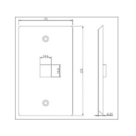 Placa Tapa 1 Jack Rj45 Cat6 Linkedpro