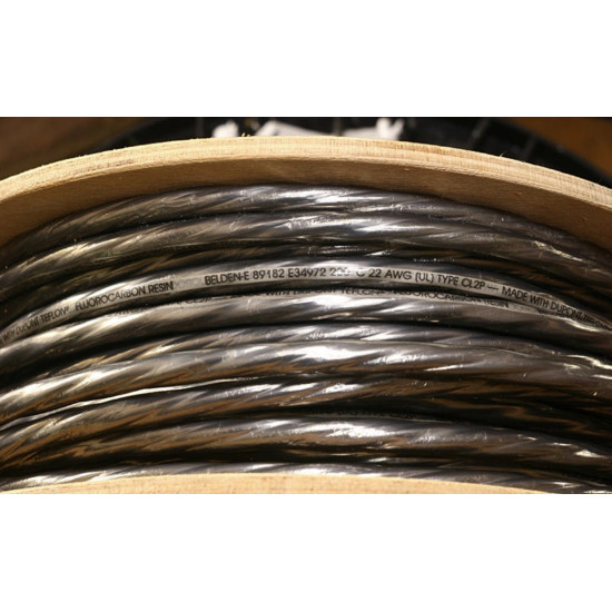 Twinax 150Ω, 1 Pair 22AWG (19x34) Tinned Copper, Foam FEP Insulation, Overall Duofoil Shield, FEP Jacket, CMP, bobina 305 m Twinax 150Ω, 1 Pair 22AWG (19x34) Tinned Copper, Foam FEP Insulation, Overall Duofoil Shield, FEP Jacket, CMP, bobina 305 m