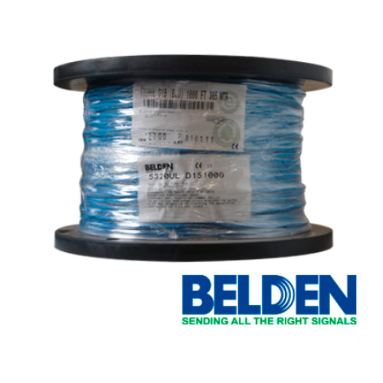 Bobina Belden Cable 2x18 AWG 5320UL para control, voz y datos, 305 m