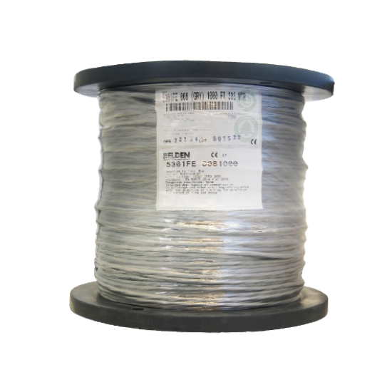 Bobina Belden Cable 3x18 AWG blindado 5301FE para control, voz y datos, 305 m