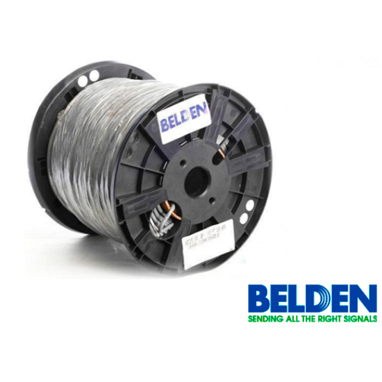 Bobina Belden Cable 2x20 AWG blindado 5400FE multifilar para control, voz y datos 305 m