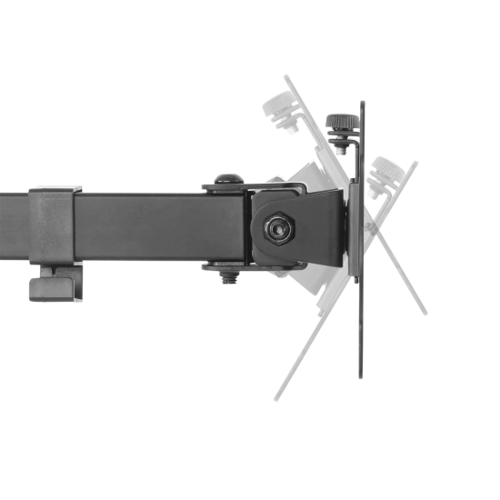 Soporte universal para 2 monitores con brazos de doble articulación Soporte universal para 2 monitores con brazos de doble articulación