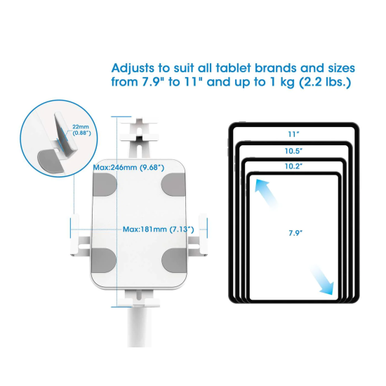 Soporte antirrobo para Tablet y iPad para escritorio