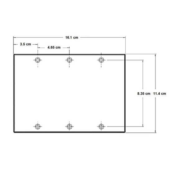 Placa Tapa 6 x USB 2.0 tipo B a USB 2.0 tipo A en ABS