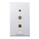 Placa Tapa Jack 3.5 mm + RCA R/L en ABS Placa Tapa Jack 3.5 mm + RCA R/L en ABS