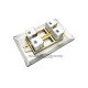 Placa Tapa 4 Jack RJ45 Cat6 crimpado en Acero Inoxidable