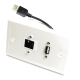 Placa Tapa USB 2.0 pigtail + Jack RJ45 Cat6 en ABS Placa Tapa USB 2.0 pigtail + Jack RJ45 Cat6 en ABS