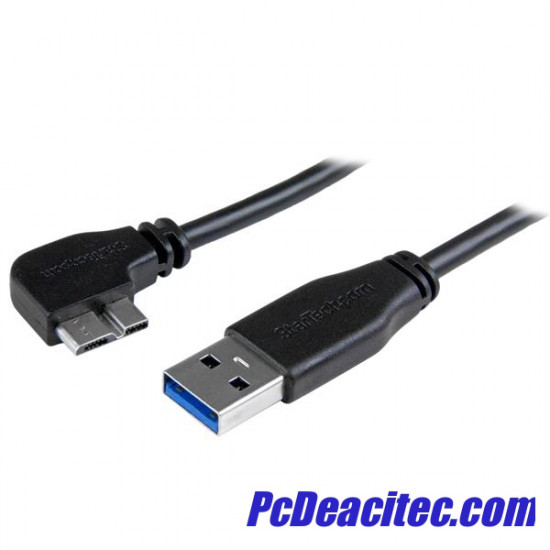 Cable USB 3.0 tipo A a Micro B 45° izquierda de 0.5 m