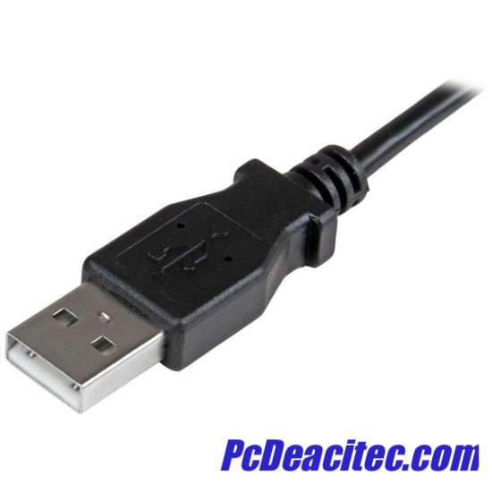 Cable de 1m Micro USB con conector acodado a la derecha - Cable de Carga y Sincronización