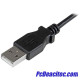 Cable de 1m Micro USB con conector acodado a la derecha - Cable de Carga y Sincronización