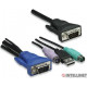 Cable KVM, USB 2.0, VGA mouse y teclado de 1.8 m