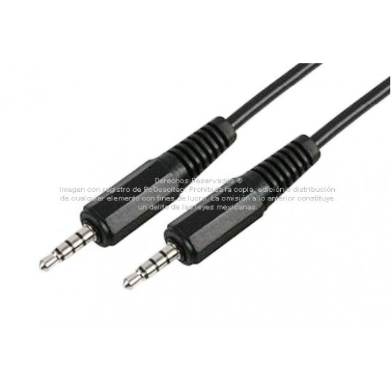 Cable extensión plug a plug 3.5 mm de 3 polos + armadura 30 m, ENSAMBLADO