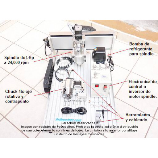 Router CNC XR-1400, 1Hp, Fresa CNC con 4 Ejes Router CNC XR-1400, 1Hp, Fresa CNC con 4 Ejes