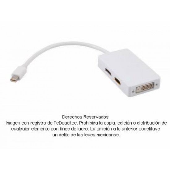 Convertidor Mini DisplayPort a DVI + HDMI + DisplayPort