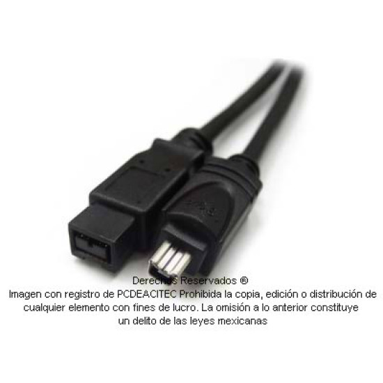 Cable FireWire 800 a 400 de 9 a 4 pines 3.0 m 