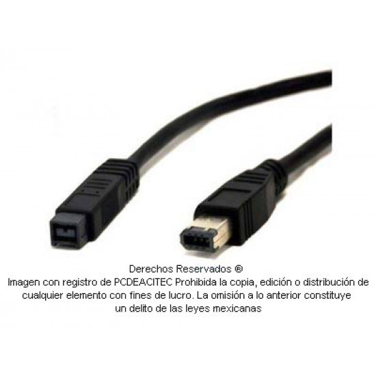 Cable FireWire 800 a 400 de 9 a 6 pines 3 m