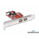 Tarjeta PCI Express FireWire 400 con 2 puertos externos