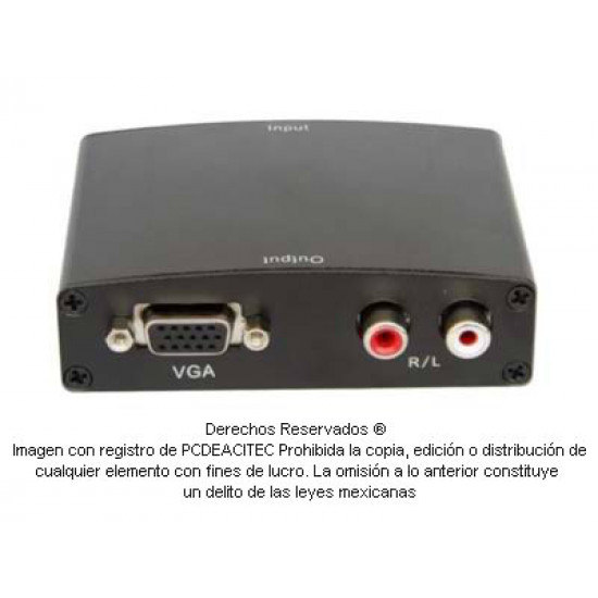 Convertidor HDMI a VGA + Audio R y L