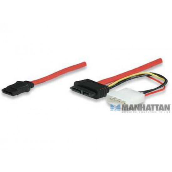 Cable SATA macho/ SATA macho/ Mólex energía interno