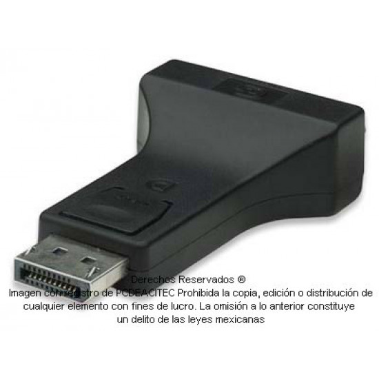 Adaptador DisplayPort macho a DVI-I hembra