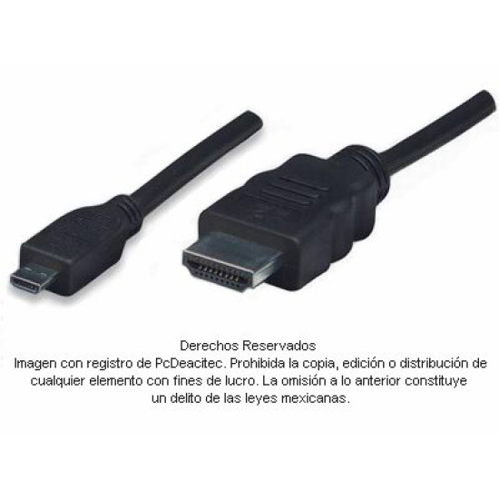 Cable micro HDMI a mini HDMI de 2 m