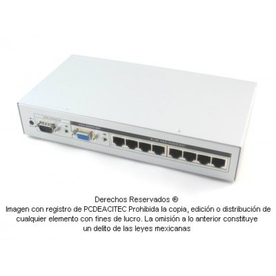 Extensor VGA Splitter VGA 1x8 con Audio vía Cat5 Cat6 hasta 300 m