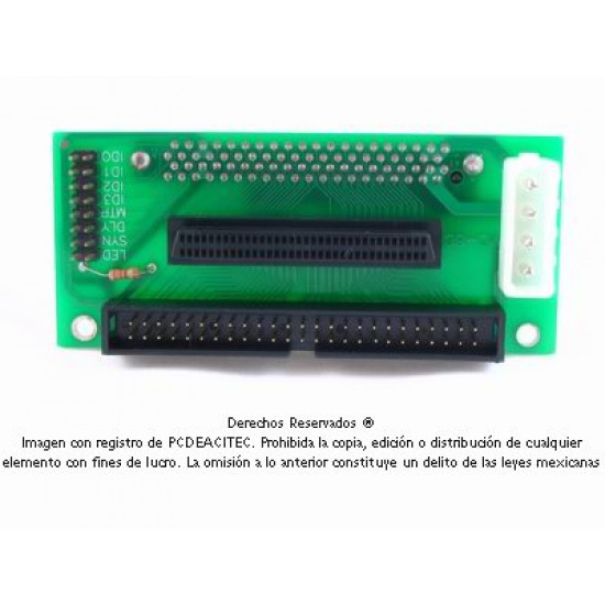 Adaptador SCSI SCA80 hembra Boxheader 50 & DB68 HP hembra