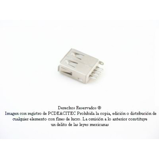 Conector USB hembra tipo A para armar, soldable