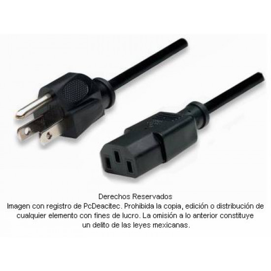 Cable eléctrico de energía para PC o monitor 3 m