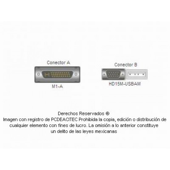 Cable VGA y USB a M1 para proyector INFOCUS y otras marcas de 5 m